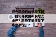 提升层级后的流量下降，如何寻找到新的增长途径？层级下流流量下降怎么提升？