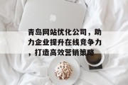 青岛网站优化公司,助力企业提升在线竞争力,打造高效营销策略 青岛网站优化公司,助力企业提升在线竞争力,打造高效营销策略