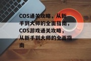 COS通关攻略，从新手到大师的全面指南，COS游戏通关攻略，从新手到大师的全面指南