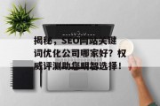 揭秘,SEO网站关键词优化公司哪家好?权威评测助您明智选择! 揭秘,SEO网站关键词优化公司哪家好?权威评测助您明智选择!