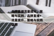 品牌直播流量提升,策略与实践,品牌直播+流量提升,策略与实践指南 品牌直播流量提升,策略与实践,品牌直播+流量提升,策略与实践指南