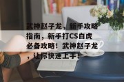 武神赵子龙,新手攻略指南,新手打CS白虎必备攻略!武神赵子龙,让你快速上手! 武神赵子龙,新手攻略指南,新手打CS白虎必备攻略!武神赵子龙,让你快速上手!
