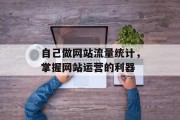 自己做网站流量统计，掌握网站运营的利器