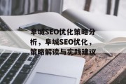 阜城SEO优化策略分析,阜城SEO优化,策略解读与实践建议 阜城SEO优化策略分析,阜城SEO优化,策略解读与实践建议