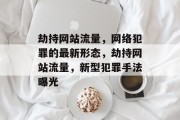 劫持网站流量，网络犯罪的最新形态，劫持网站流量，新型犯罪手法曝光