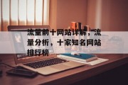 流量前十网站详解，流量分析，十家知名网站排行榜