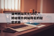 温州网站优化SEO,揭秘提升网站排名的秘密武器 温州网站优化SEO,揭秘提升网站排名的秘密武器