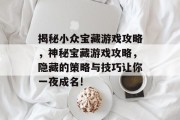 揭秘小众宝藏游戏攻略,神秘宝藏游戏攻略,隐藏的策略与技巧让你一夜成名! 揭秘小众宝藏游戏攻略,神秘宝藏游戏攻略,隐藏的策略与技巧让你一夜成名!