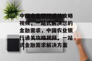 中国农业银行通关攻略视频,一站式解决您的金融需求,中国农业银行通关攻略视频,一站式金融需求解决方案 中国农业银行通关攻略视频,一站式解决您的金融需求,中国农业银行通关攻略视频,一站式金融需求解决方案