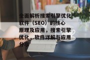 全面解析搜索引擎优化软件(SEO)的核心原理及应用,搜索引擎优化,软件详解与应用分享