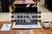 愤怒的小鸟游戏攻略快穿,愤怒小鸟,如何穿插跳跃求生,飞越障碍 愤怒的小鸟游戏攻略快穿,愤怒小鸟,如何穿插跳跃求生,飞越障碍
