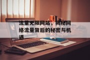 流量无限网站,揭秘网络流量背后的秘密与机遇 流量无限网站,揭秘网络流量背后的秘密与机遇