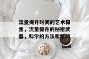 流量提升时间的艺术探索,流量提升的秘密武器,科学的方法和策略