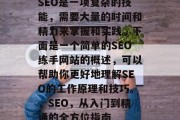 SEO是一项复杂的技能，需要大量的时间和精力来掌握和实践。下面是一个简单的SEO练手网站的概述，可以帮助你更好地理解SEO的工作原理和技巧。，SEO，从入门到精通的全方位指南