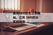 高效SEO优化江苏网站，江苏 SEO优化实战指南