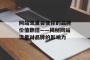 网站流量会使你的品牌价值翻倍——揭秘网站流量对品牌的影响力 网站流量会使你的品牌价值翻倍——揭秘网站流量对品牌的影响力