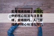 实用技术攻略，游戏机中的核心玩法与注意事项，游戏技巧，入门游戏机的核心玩法与技巧