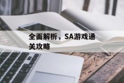 全面解析,SA游戏通关攻略 全面解析,SA游戏通关攻略