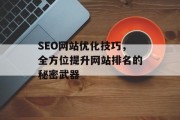 SEO网站优化技巧，全方位提升网站排名的秘密武器