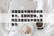 流量低谷中提升你的竞争力,互联网营销,如何在流量低谷中提升竞争力 流量低谷中提升你的竞争力,互联网营销,如何在流量低谷中提升竞争力