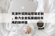 天津外贸网站搭建定制，助力企业拓展国际市场的新利器