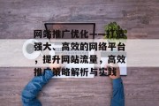 网站推广优化——打造强大、高效的网络平台，提升网站流量，高效推广策略解析与实践