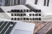 京东精准流量提升策略及实践案例,京东精准流量提升策略与实践案例 京东精准流量提升策略及实践案例,京东精准流量提升策略与实践案例