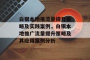 白银本地推流量提升策略及实践案例，白银本地推广流量提升策略及其应用案例分析