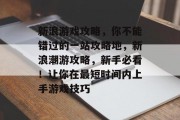 新浪游戏攻略,你不能错过的一站攻略地,新浪潮游攻略,新手必看!让你在最短时间内上手游戏技巧