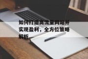 如何打造高流量网站并实现盈利，全方位策略解析