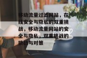 移动流量过滤网站，在线安全与隐私的双重挑战，移动流量网站的安全与隐私，双重挑战的挑战与对策