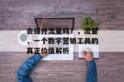 会提升流量吗？，流量，一个数字营销工具的真正价值解析