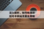 深入解析,如何精准评估对手网站流量及策略 深入解析,如何精准评估对手网站流量及策略