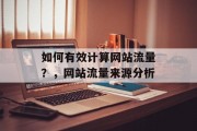 如何有效计算网站流量？，网站流量来源分析