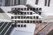 江苏网站流量查看系统一站式解决方案——智能管理您的网站流量，江苏网站流量分析与智能管理系统