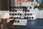 SEO网站营销推广全程实例 - 一个成功的案例分享,高效SEO网站优化,案例分享实战实战 SEO网站营销推广全程实例 - 一个成功的案例分享,高效SEO网站优化,案例分享实战实战