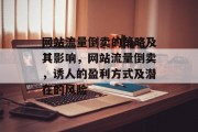 网站流量倒卖的策略及其影响,网站流量倒卖,诱人的盈利方式及潜在的风险 网站流量倒卖的策略及其影响,网站流量倒卖,诱人的盈利方式及潜在的风险