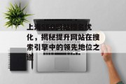 上海SEO网站排名优化,揭秘提升网站在搜索引擎中的领先地位之道 上海SEO网站排名优化,揭秘提升网站在搜索引擎中的领先地位之道