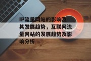 IP流量网站的影响及其发展趋势,互联网流量网站的发展趋势及影响分析 IP流量网站的影响及其发展趋势,互联网流量网站的发展趋势及影响分析