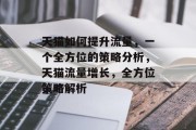 天猫如何提升流量,一个全方位的策略分析,天猫流量增长,全方位策略解析 天猫如何提升流量,一个全方位的策略分析,天猫流量增长,全方位策略解析