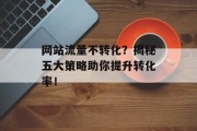 网站流量不转化？揭秘五大策略助你提升转化率！