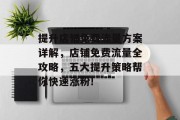 提升店铺免费流量方案详解,店铺免费流量全攻略,五大提升策略帮你快速涨粉!