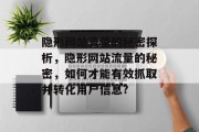 隐形网站流量的秘密探析,隐形网站流量的秘密,如何才能有效抓取并转化用户信息? 隐形网站流量的秘密探析,隐形网站流量的秘密,如何才能有效抓取并转化用户信息?