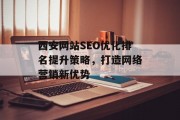 西安网站SEO优化排名提升策略,打造网络营销新优势 西安网站SEO优化排名提升策略,打造网络营销新优势
