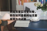 网站流量监控全攻略，教你如何查看网站流量及提升访问量