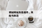 揭秘网站灰色插件,风险与防范 揭秘网站灰色插件,风险与防范