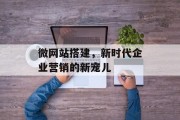 微网站搭建，新时代企业营销的新宠儿