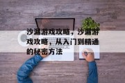 沙漏游戏攻略,沙漏游戏攻略,从入门到精通的秘密方法 沙漏游戏攻略,沙漏游戏攻略,从入门到精通的秘密方法