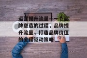 运营提升流量—一个品牌塑造的过程，品牌提升流量，打造品牌价值的全程驱动策略
