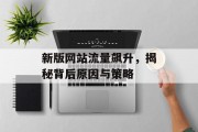 新版网站流量飙升,揭秘背后原因与策略 新版网站流量飙升,揭秘背后原因与策略